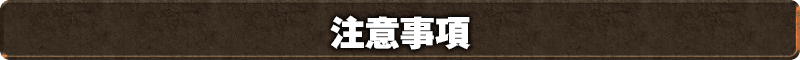 注意事項